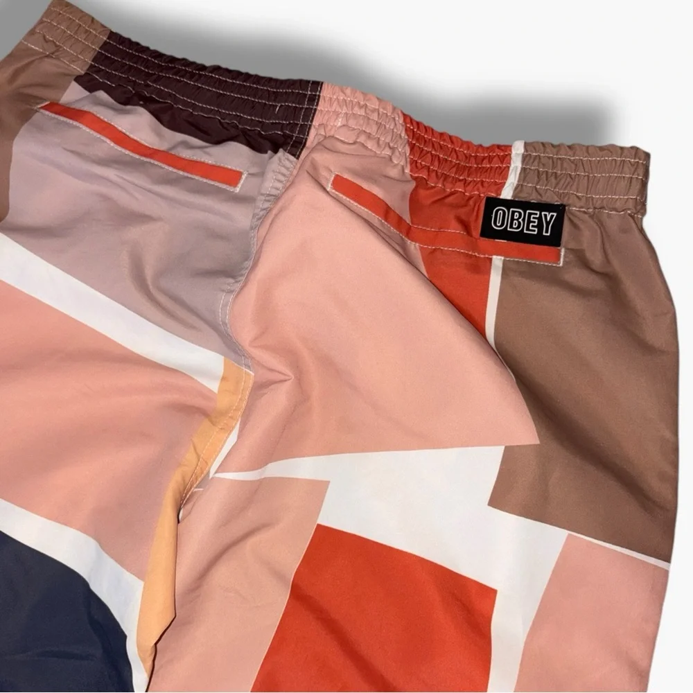 Obey Colorblock Sweatpants Joggers Size M - Picture 4 of 5